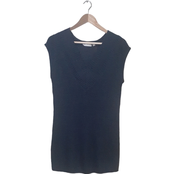 Retrod Women's Knit Sweater Vest Navy Blue Size Medium - Picture 1 of 5